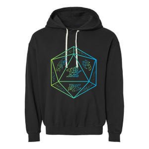 RPG Dragon Dice Polyhedral  RPG  Garment-Dyed Fleece Hoodie