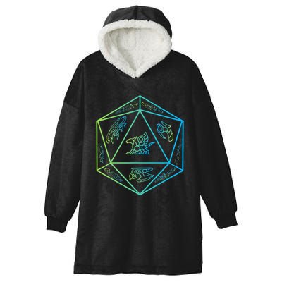 RPG Dragon Dice Polyhedral  RPG  Hooded Wearable Blanket