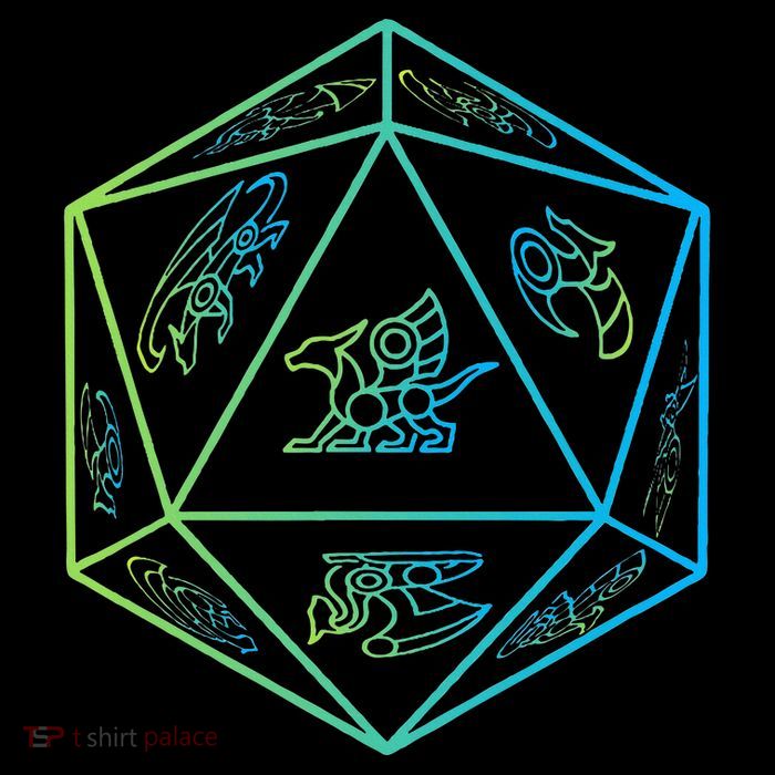 RPG Dragon Dice Polyhedral  RPG  Drawstring Bag