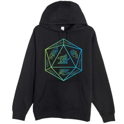 RPG Dragon Dice Polyhedral  RPG  Premium Pullover Hoodie