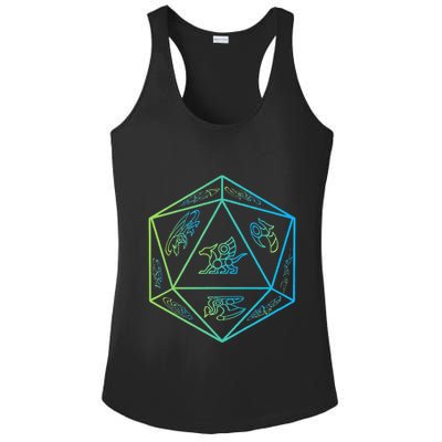 RPG Dragon Dice Polyhedral  RPG  Ladies PosiCharge Competitor Racerback Tank