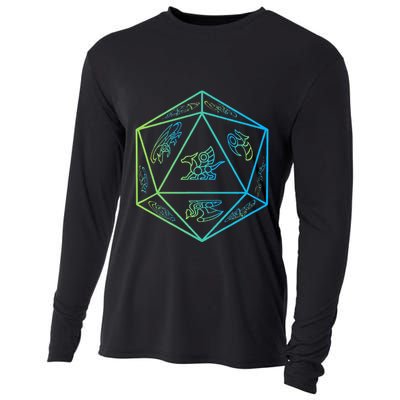 RPG Dragon Dice Polyhedral  RPG  Cooling Performance Long Sleeve Crew