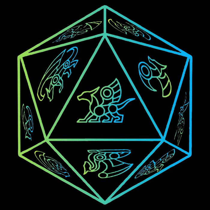RPG Dragon Dice Polyhedral  RPG  Cooling Performance Long Sleeve Crew