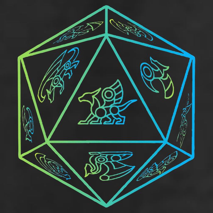 RPG Dragon Dice Polyhedral  RPG  Golf Towel
