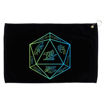 RPG Dragon Dice Polyhedral  RPG  Grommeted Golf Towel