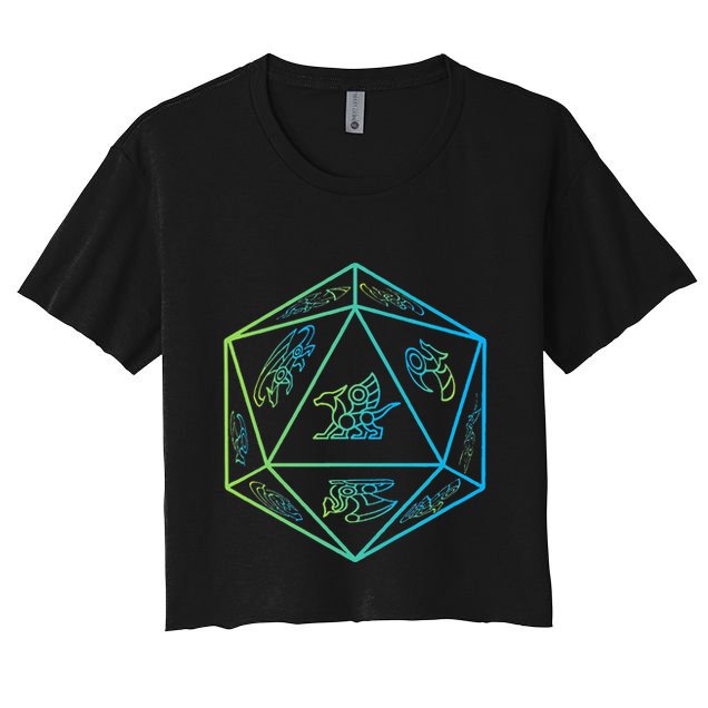 RPG Dragon Dice Polyhedral  RPG  Crop Top