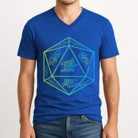RPG Dragon Dice Polyhedral  RPG  V-Neck T-Shirt