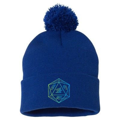 RPG Dragon Dice Polyhedral  RPG  Pom Pom 12in Knit Beanie