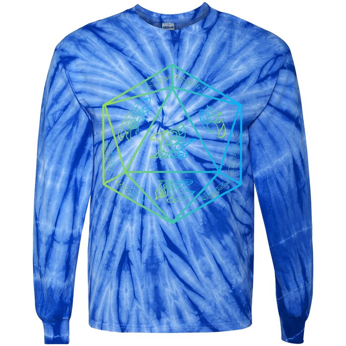 RPG Dragon Dice Polyhedral  RPG  Tie-Dye Long Sleeve Shirt