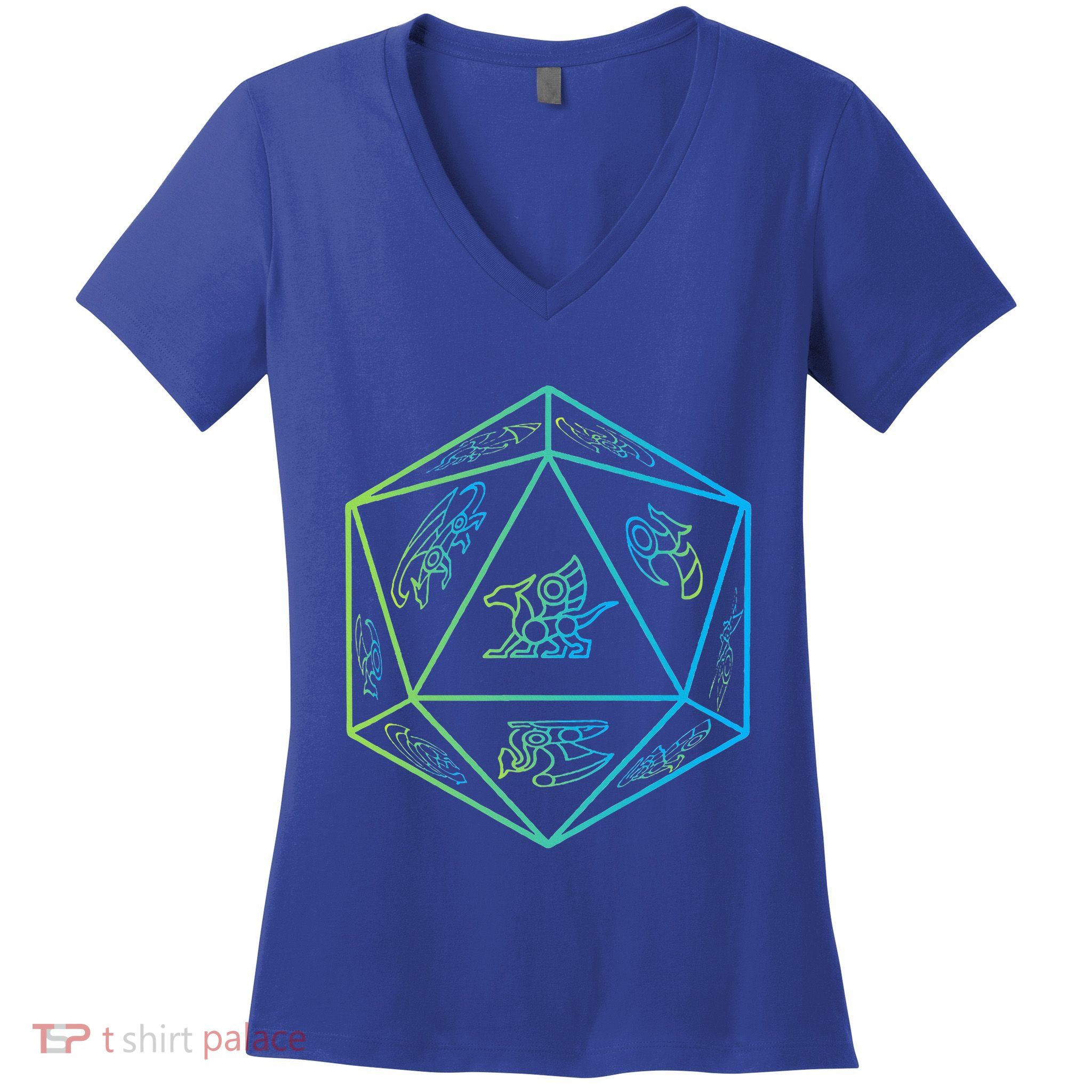 RPG Dragon Dice Polyhedral  RPG  Women's V-Neck T-Shirt