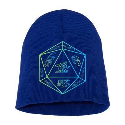 RPG Dragon Dice Polyhedral  RPG  Short Acrylic Beanie