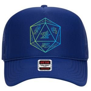 RPG Dragon Dice Polyhedral  RPG  High Crown Mesh Back Trucker Hat