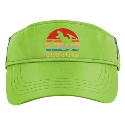 Retro Daddy Dinosaur Daddysaurus Fathers Day Adult Drive Performance Visor