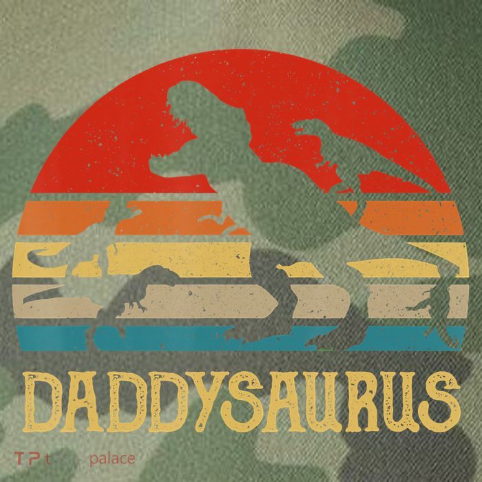 Retro Daddy Dinosaur Daddysaurus Fathers Day Legacy Tie Dye Trucker Hat