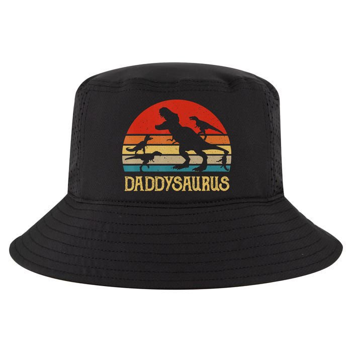 Retro Daddy Dinosaur Daddysaurus Fathers Day Cool Comfort Performance Bucket Hat