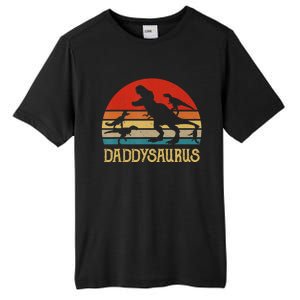 Retro Daddy Dinosaur Daddysaurus Fathers Day Tall Fusion ChromaSoft Performance T-Shirt