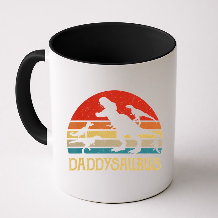 Retro Daddy Dinosaur Daddysaurus Fathers Day Mug