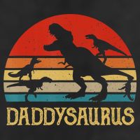 Retro Daddy Dinosaur Daddysaurus Fathers Day Crop Fleece Hoodie
