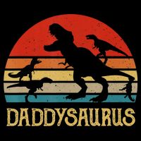 Retro Daddy Dinosaur Daddysaurus Fathers Day Pom Pom 12in Knit Beanie