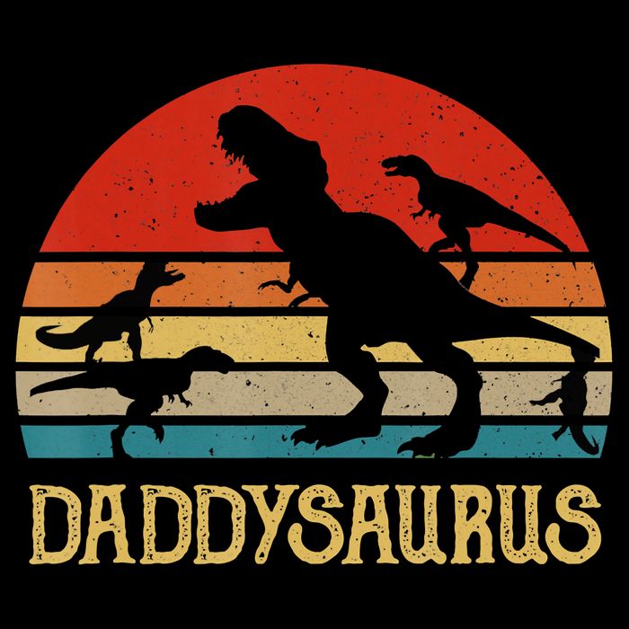Retro Daddy Dinosaur Daddysaurus Fathers Day Pom Pom 12in Knit Beanie