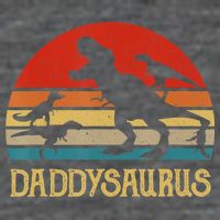 Retro Daddy Dinosaur Daddysaurus Fathers Day Flexfit Unipanel Trucker Cap