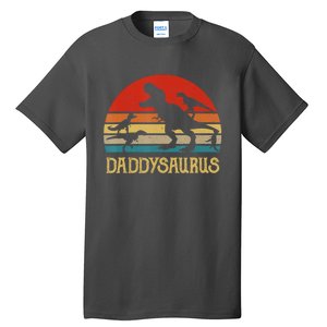 Retro Daddy Dinosaur Daddysaurus Fathers Day Tall T-Shirt