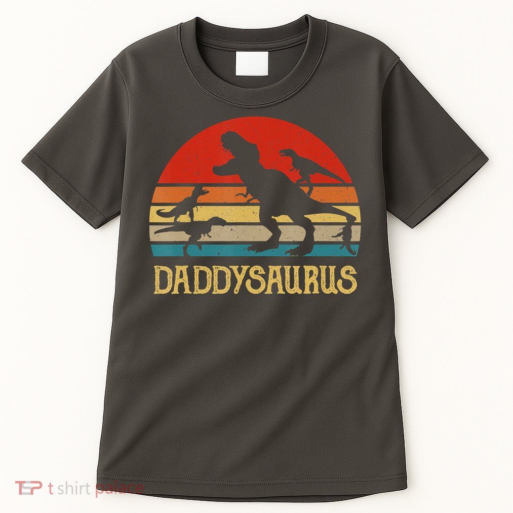 Retro Daddy Dinosaur Daddysaurus Fathers Day Tall T-Shirt