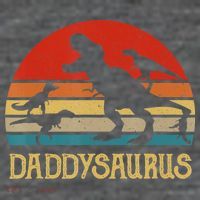 Retro Daddy Dinosaur Daddysaurus Fathers Day 7-Panel Snapback Hat