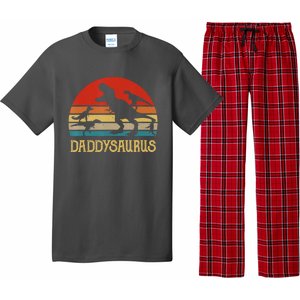 Retro Daddy Dinosaur Daddysaurus Fathers Day Pajama Set