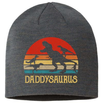 Retro Daddy Dinosaur Daddysaurus Fathers Day Sustainable Beanie