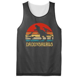 Retro Daddy Dinosaur Daddysaurus Fathers Day Mesh Reversible Basketball Jersey Tank