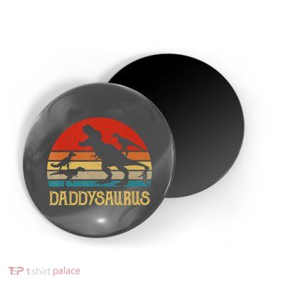 Retro Daddy Dinosaur Daddysaurus Fathers Day Magnet