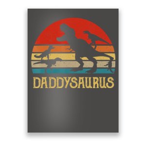 Retro Daddy Dinosaur Daddysaurus Fathers Day Poster