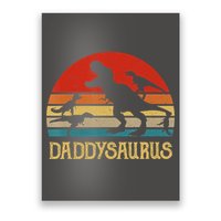 Retro Daddy Dinosaur Daddysaurus Fathers Day Poster