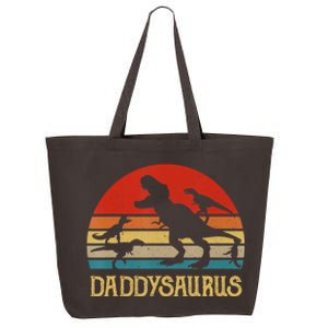 Retro Daddy Dinosaur Daddysaurus Fathers Day 25L Jumbo Tote