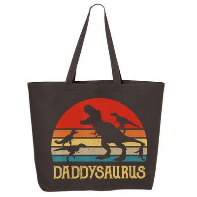 Retro Daddy Dinosaur Daddysaurus Fathers Day 25L Jumbo Tote