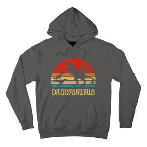 Retro Daddy Dinosaur Daddysaurus Fathers Day Tall Hoodie