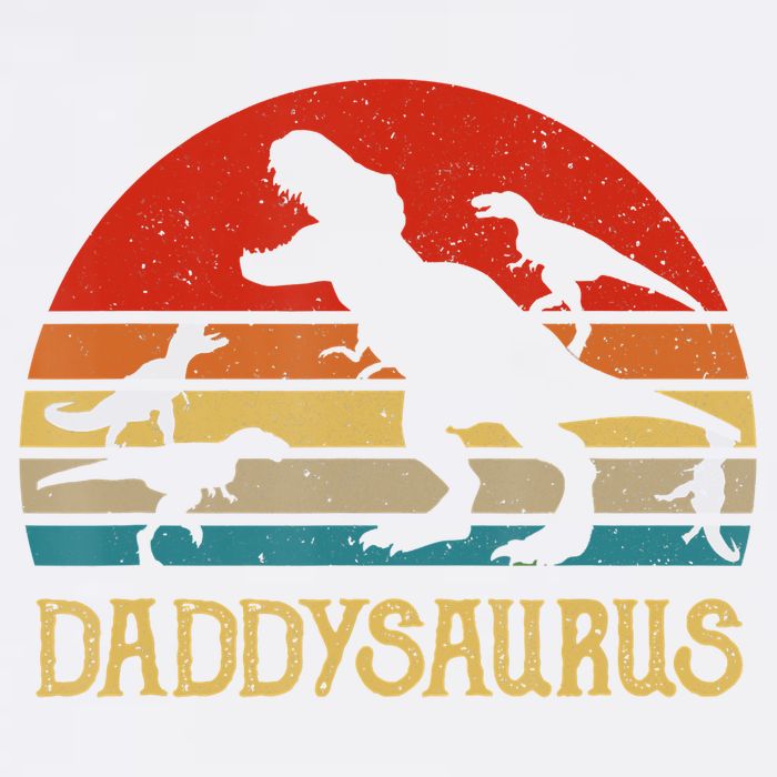 Retro Daddy Dinosaur Daddysaurus Fathers Day Garment-Dyed Sweatshirt