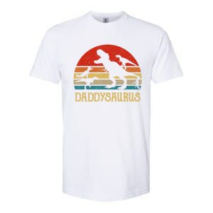 Retro Daddy Dinosaur Daddysaurus Fathers Day Softstyle CVC T-Shirt