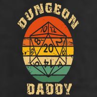 Retro Dungeon Daddy Fathers Day Golf Towel