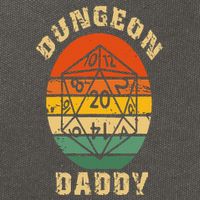 Retro Dungeon Daddy Fathers Day Cotton Canvas Backpack