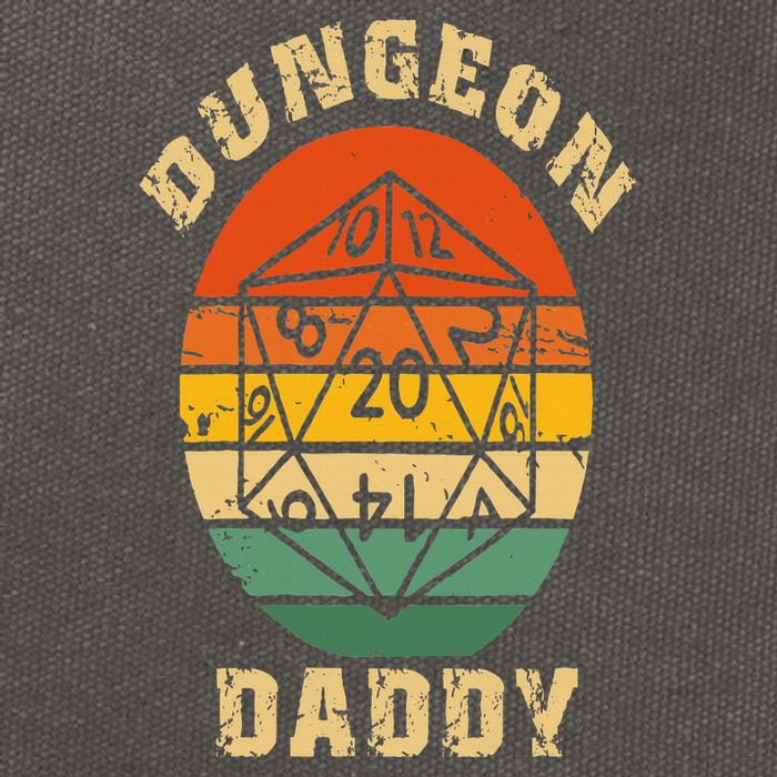 Retro Dungeon Daddy Fathers Day Cotton Canvas Backpack