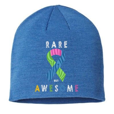 Rare Disease Day Awareness Zebra Ribbon Awesome Children Sustainable Beanie