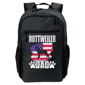 Rottweiler Dad Dog Lover American Us Flag Daily Commute Backpack