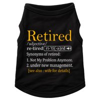 Retired Definition Dad Funny Retirement Party Doggie Tank
