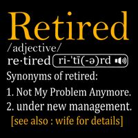 Retired Definition Dad Funny Retirement Party Drawstring Bag