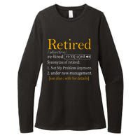 Retired Definition Dad Funny Retirement Party Womens CVC Long Sleeve Shirt