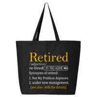 Retired Definition Dad Funny Retirement Party 25L Jumbo Tote