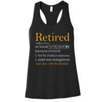 Retired Definition Dad Funny Retirement Party Women's Racerback Tank