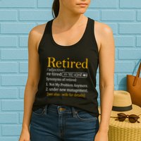 Retired Definition Dad Funny Retirement Party Womens Tank Top